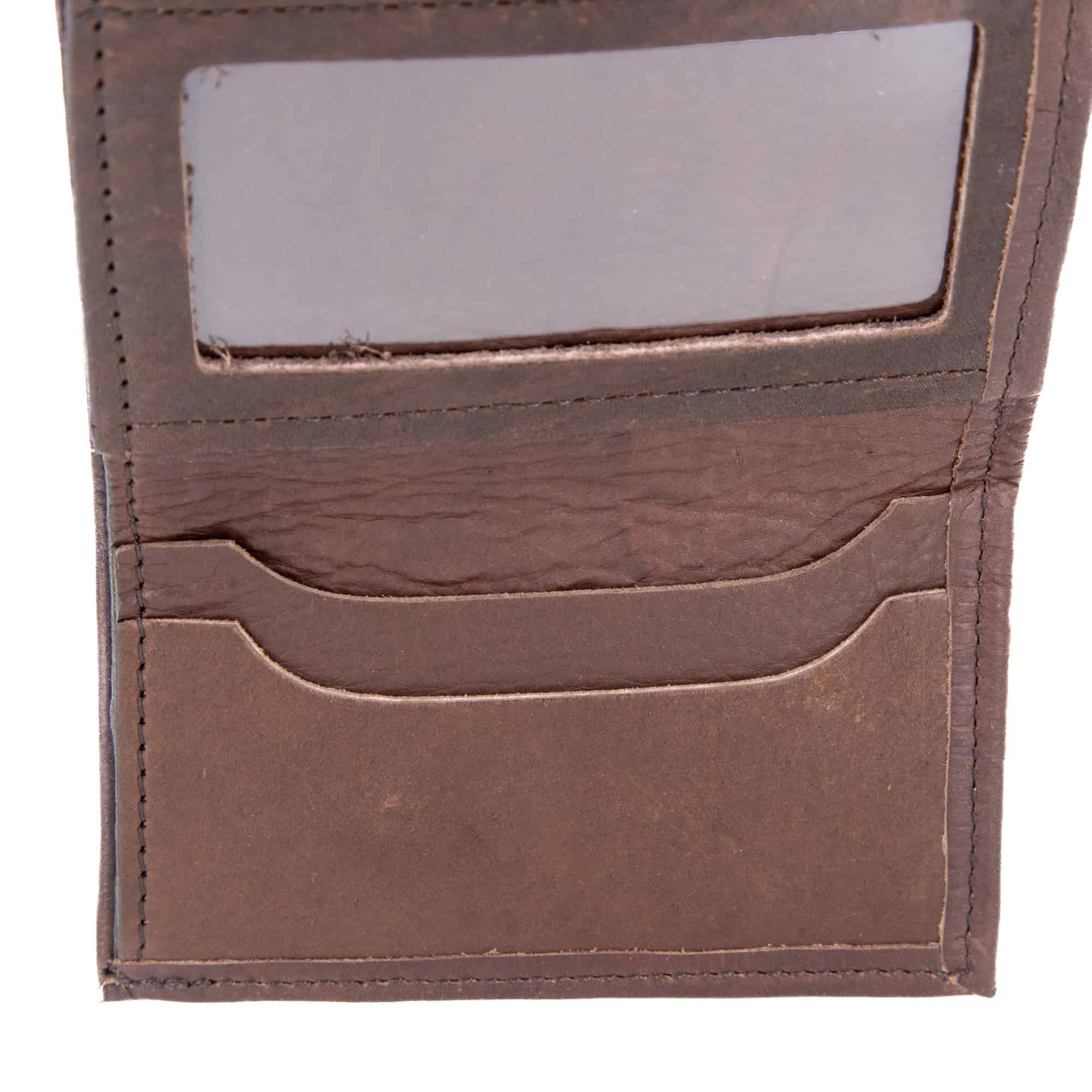 Personalised Handmade Buffalo Leather Billfold Wallet